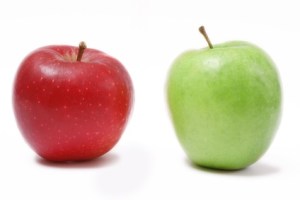 Roter und Grüner Apfel